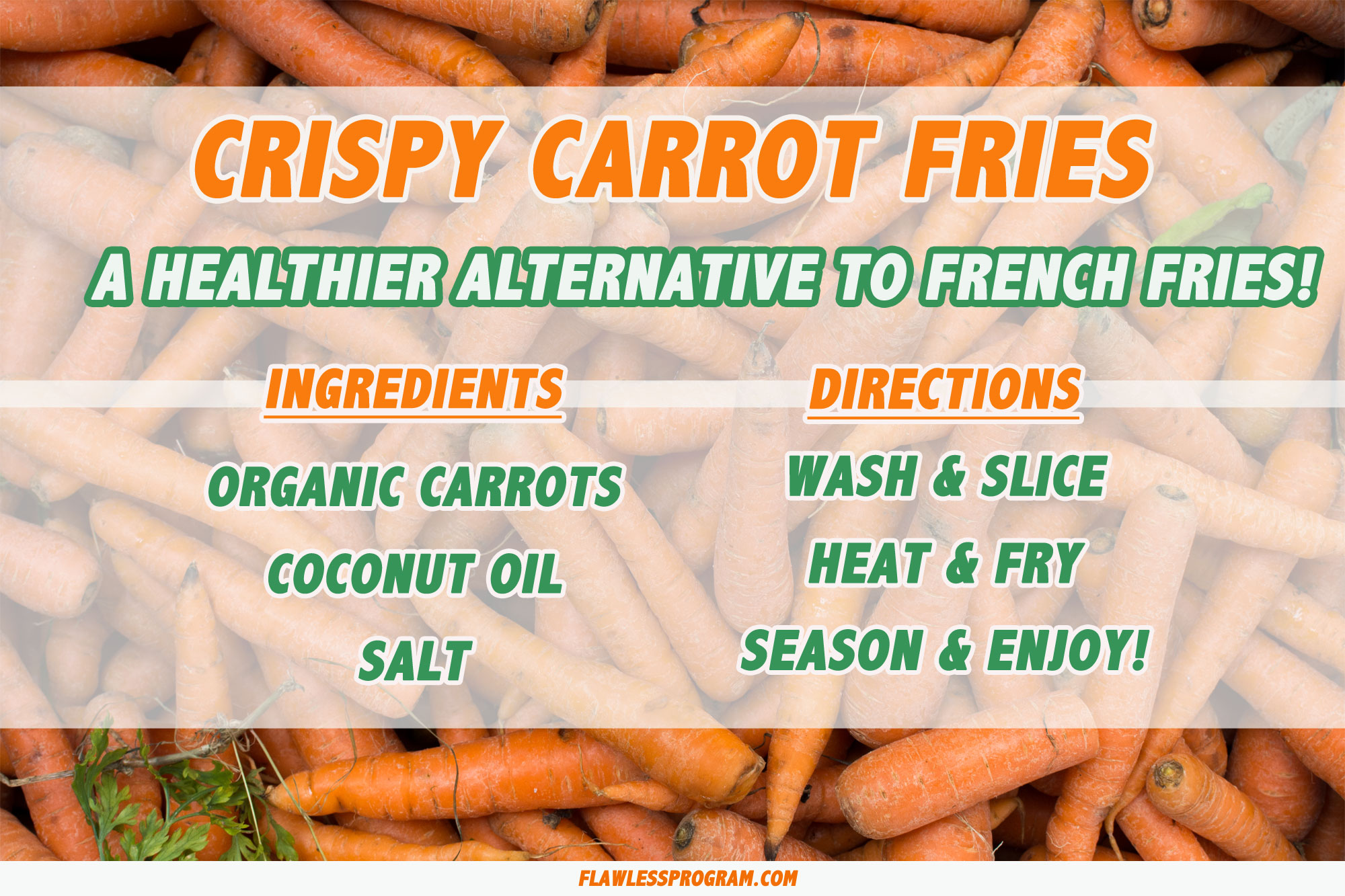 Crispy carrot fries a healthier alternative to french fries!