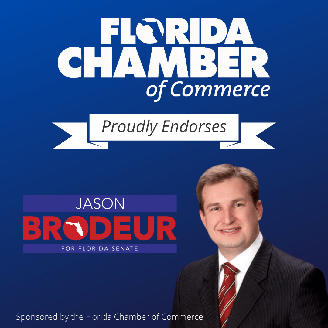 Florida Chamber of Commerce Endorses Jason Brodeur in Senate District 9