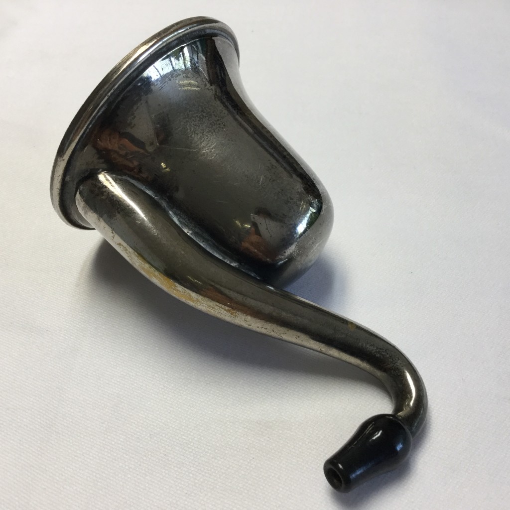 Antique Silver plated London Dome style ear trumpet Fleaglass
