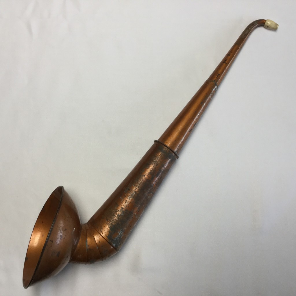 Antique japanned tin collapsible ear trumpet Fleaglass