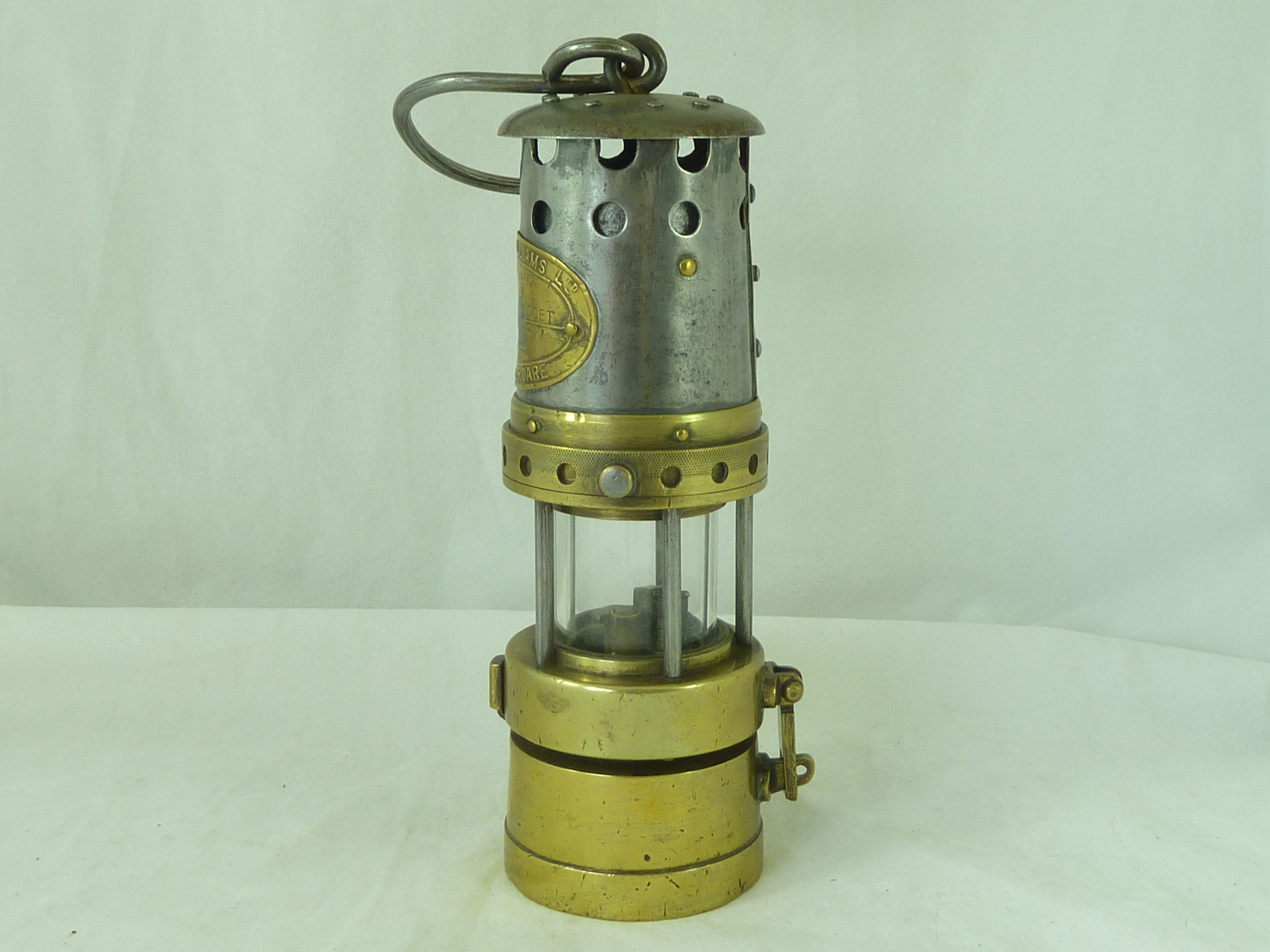 E Thomas & Williams Midget Miners Gas Testing Lamp 43 Brass 1942