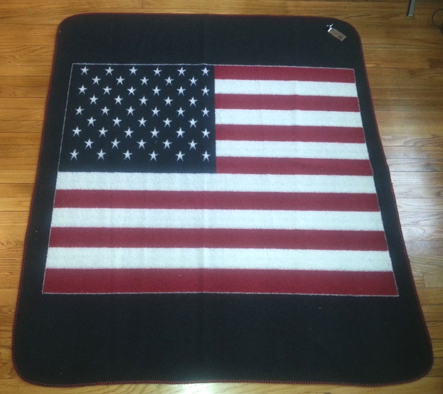 Clearance Sale USA American Flag Fleece Throw / Blanket