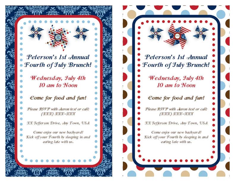 Free Printable Fourth of July Invitations {The 1776 Collection) ♥
