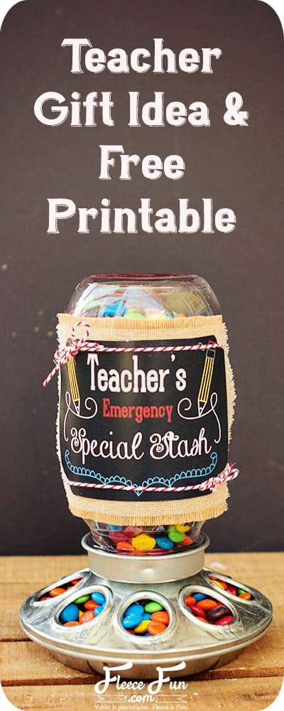 Teacher gift idea and free printable ♥ Fleece Fun
