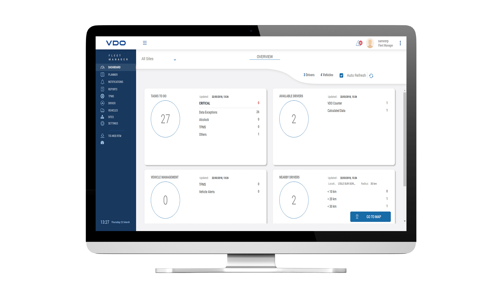 TISWeb® Motion von VDO für Flotten in Bewegung.