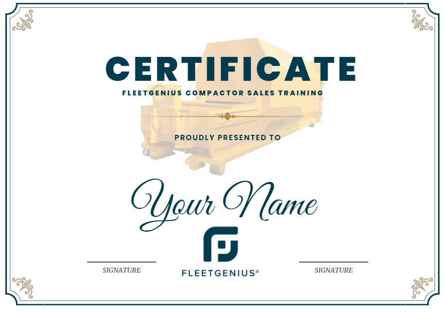 Hauler Sales Rep Training School) FleetGenius