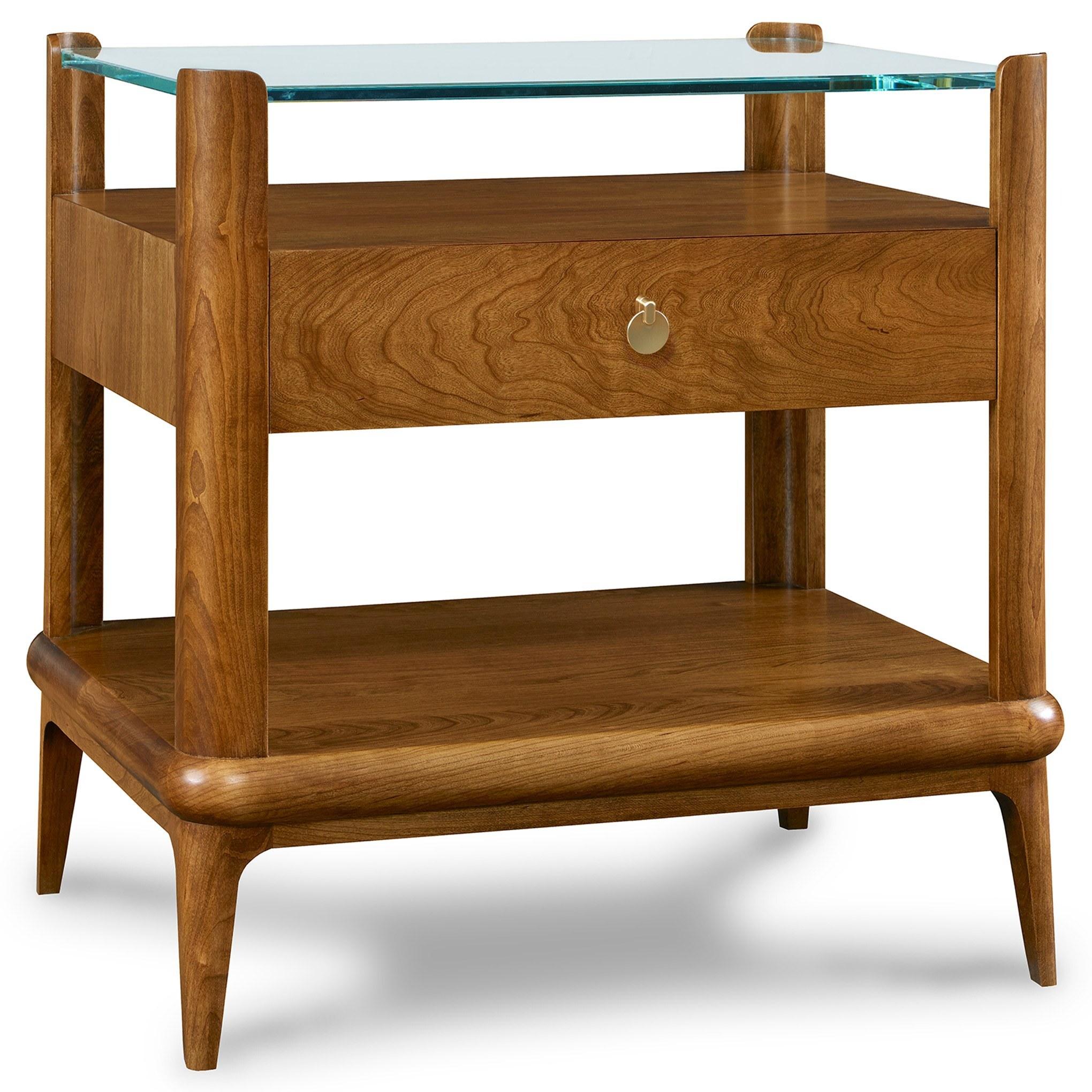 GlassTop Nightstand Flegel's Home Furnishings