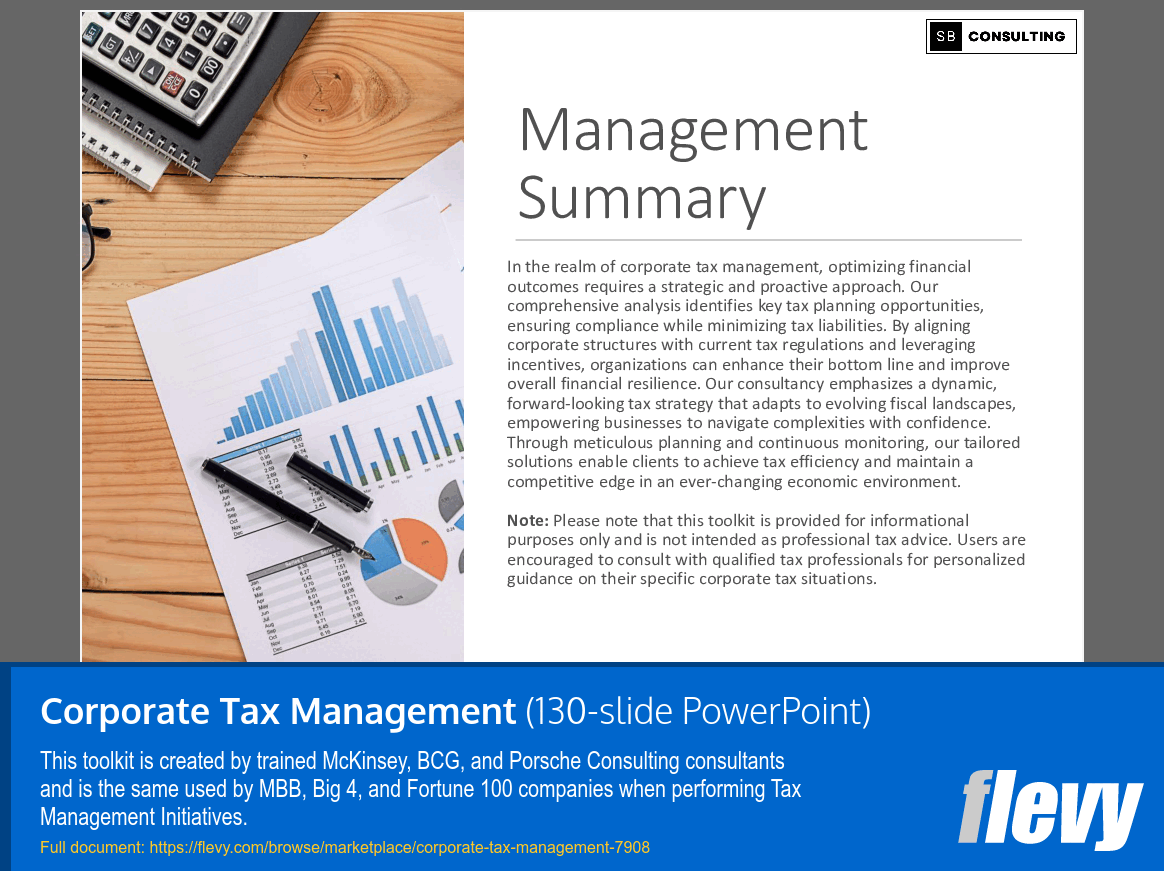 PPT Corporate Tax Management (130slide PPT PowerPoint presentation