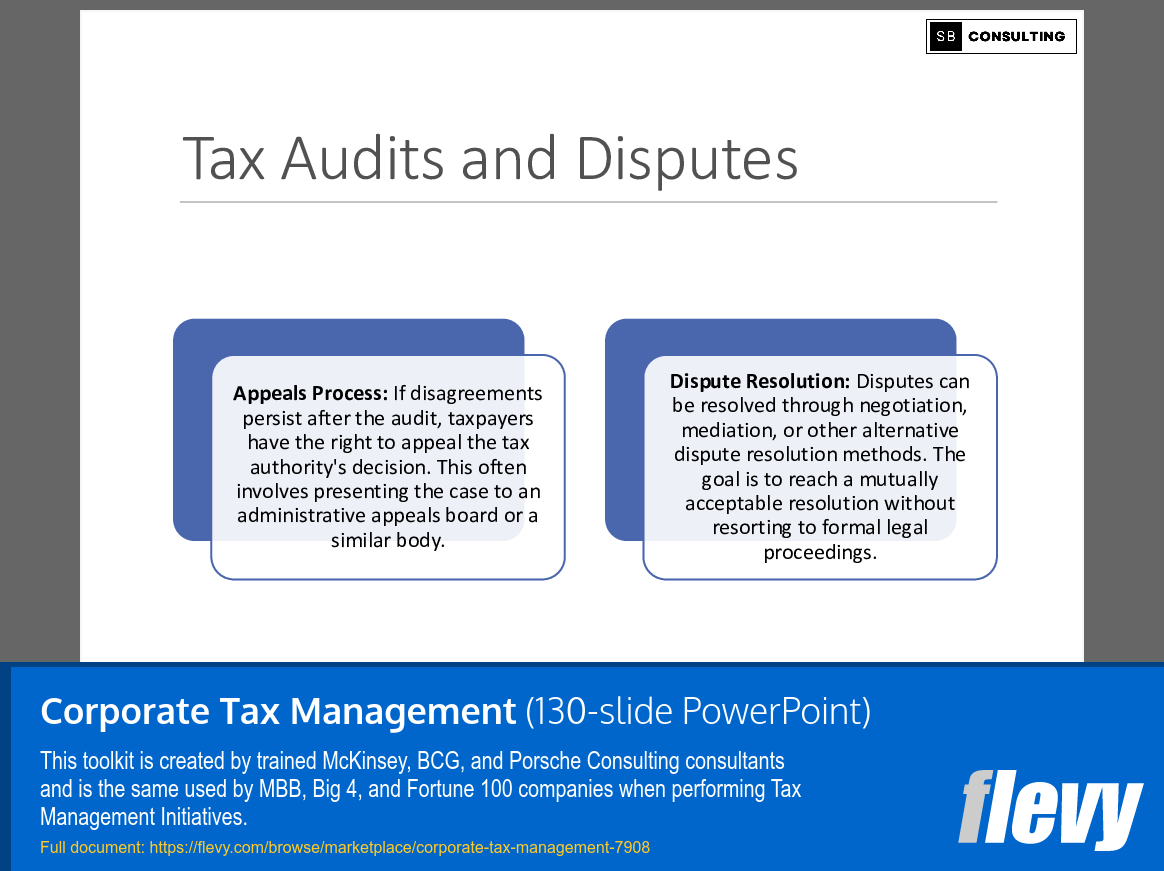 PPT Corporate Tax Management (130slide PPT PowerPoint presentation