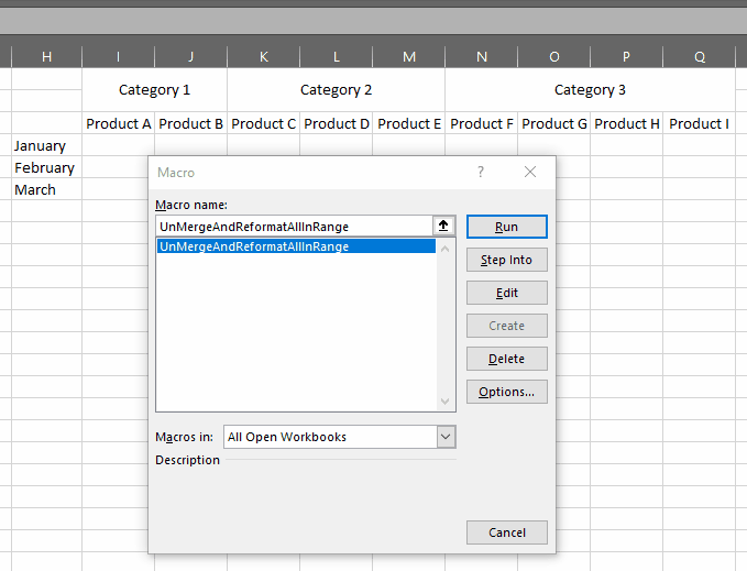 Excel UnMerge Cells And Fill Each Cell With Original Value Using VBA