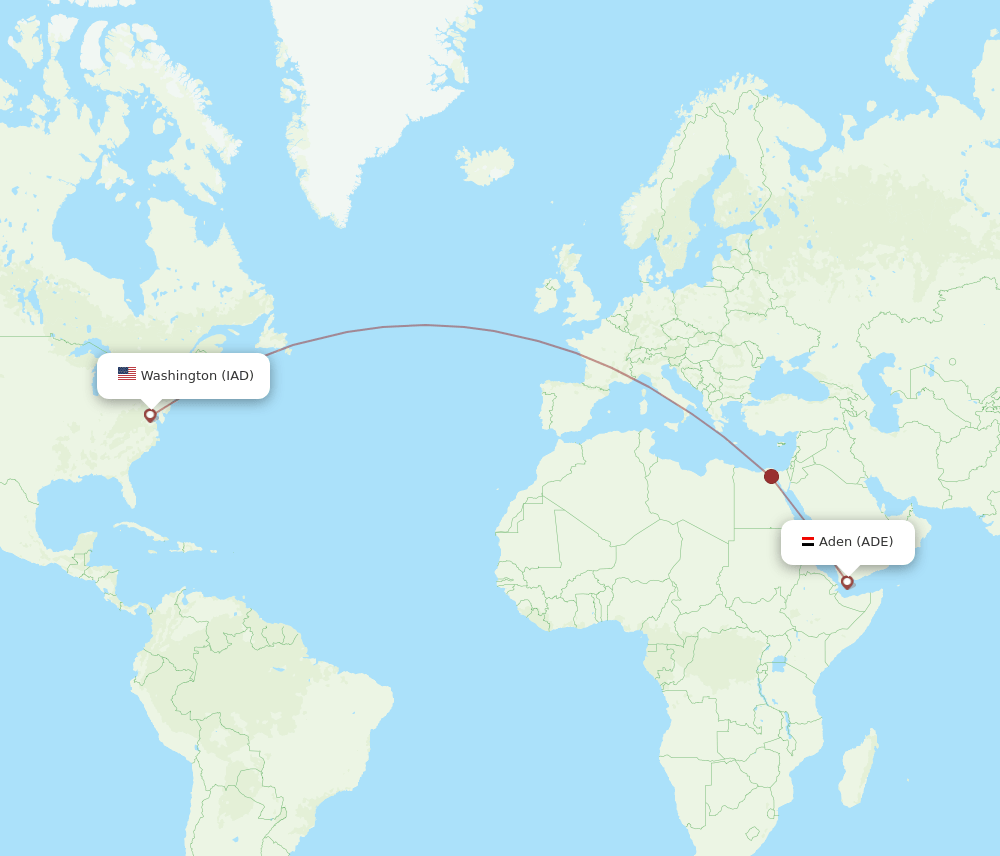 Flights from Aden to Dulles, ADE to IAD Flight Routes