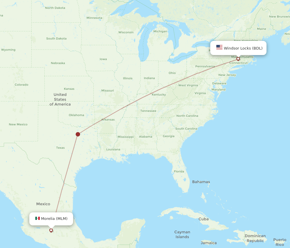 Flights from Hartford to Morelia, BDL to MLM Flight Routes
