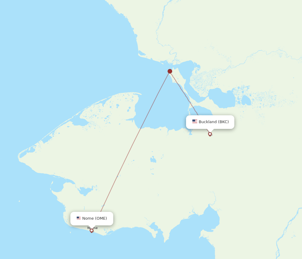 Flights from Nome to Buckland, OME to BKC Flight Routes