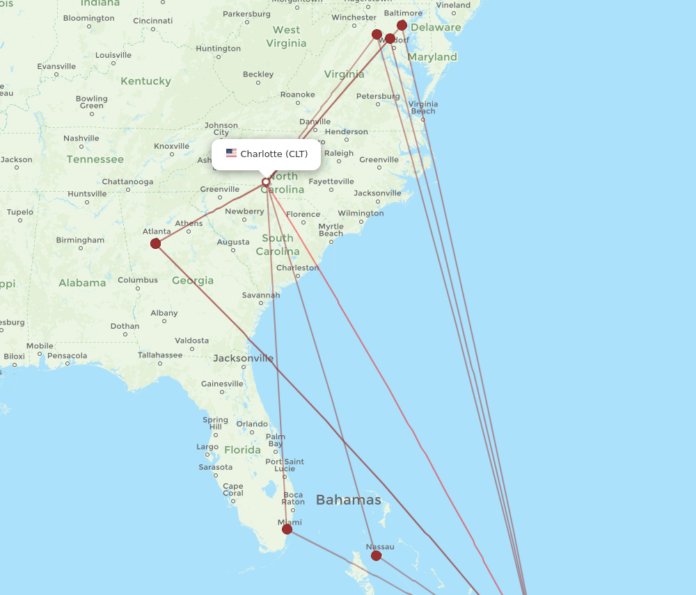 Flights from Charlotte to Providenciales, CLT to PLS Flight Routes