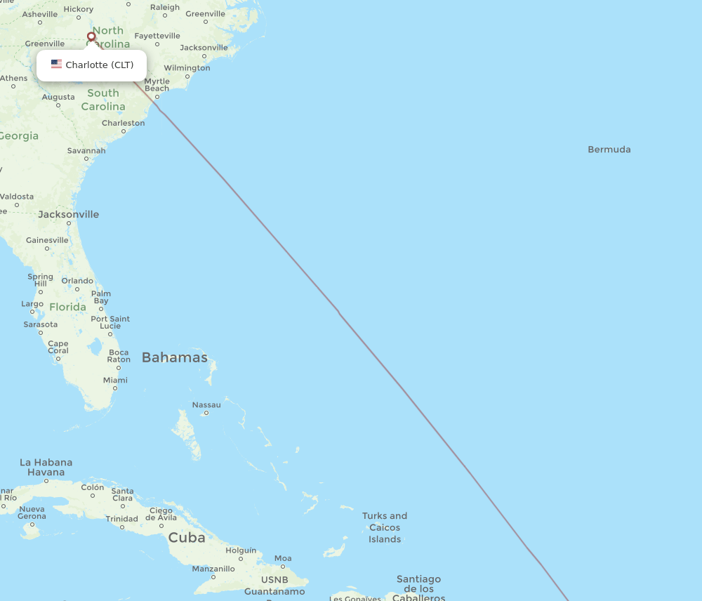 Flights from Charlotte to Saint Croix, CLT to SSB Flight Routes