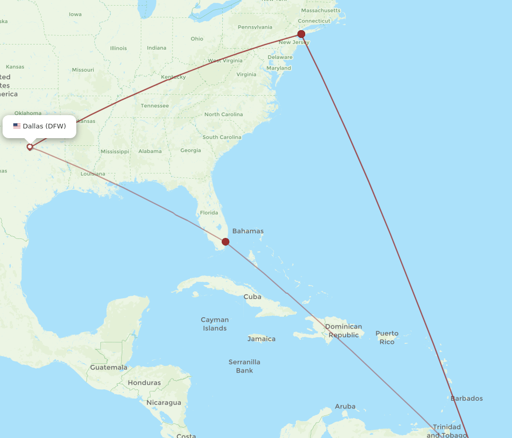Flights from to Dallas, GEO to DFW Flight Routes