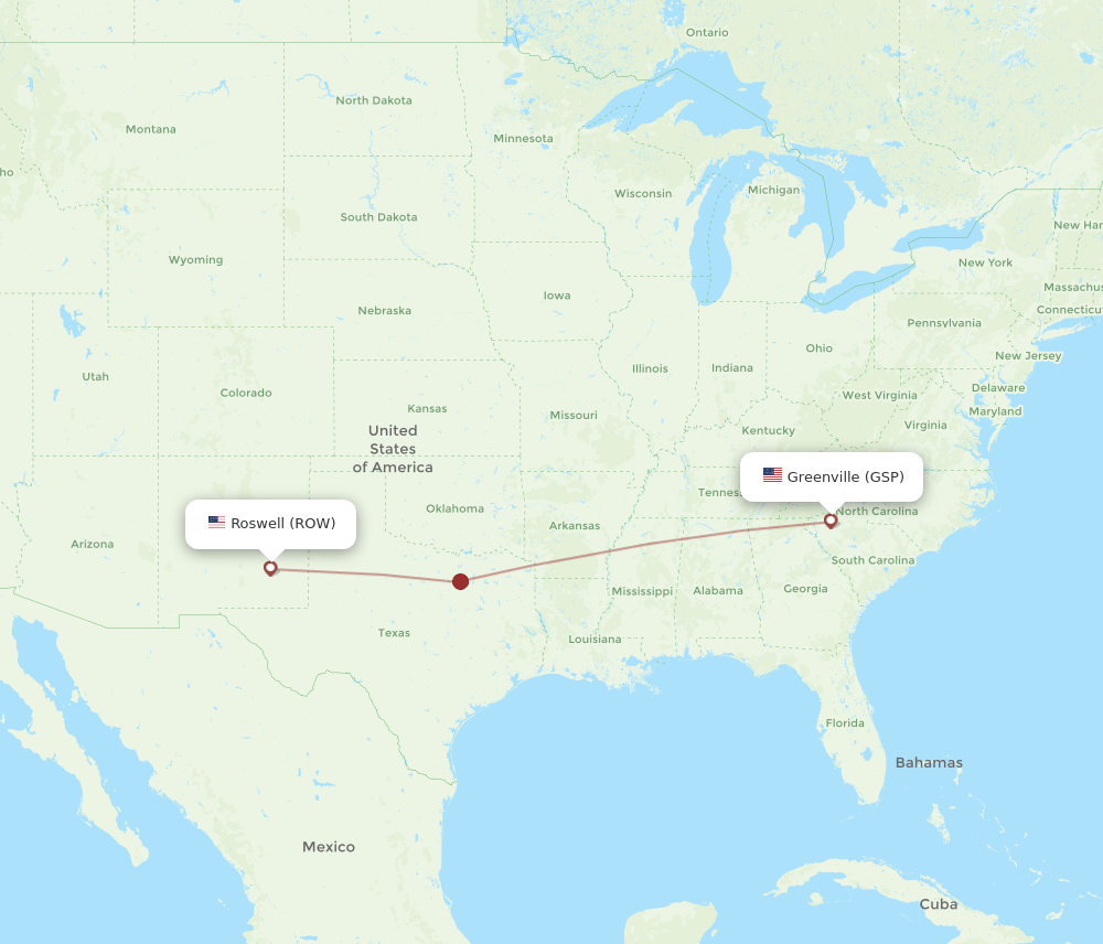 Flights from Greenville to Roswell, GSP to ROW Flight Routes