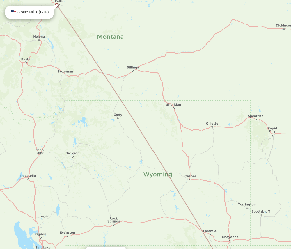 Flights from Great Falls to Vernal, GTF to VEL Flight Routes