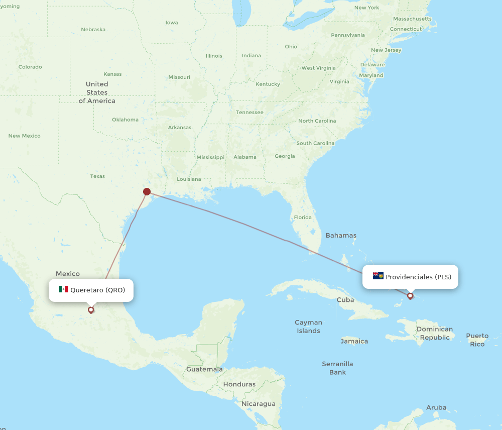 Flights from Providenciales to Queretaro, PLS to QRO Flight Routes