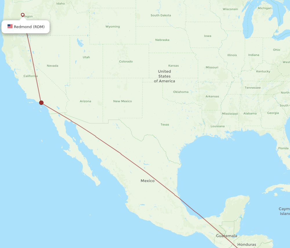 Flights from Redmond to San Jose, RDM to SJO Flight Routes