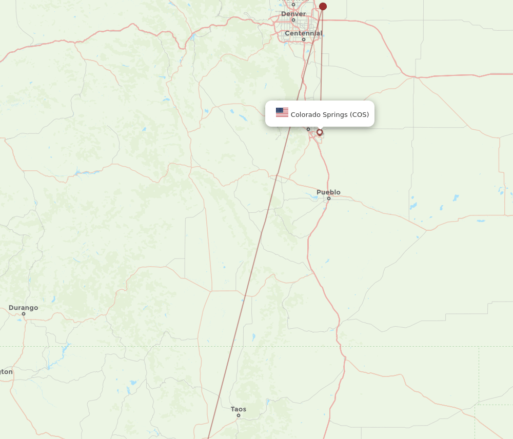 Flights from Santa Fe to Colorado Springs, SAF to COS Flight Routes