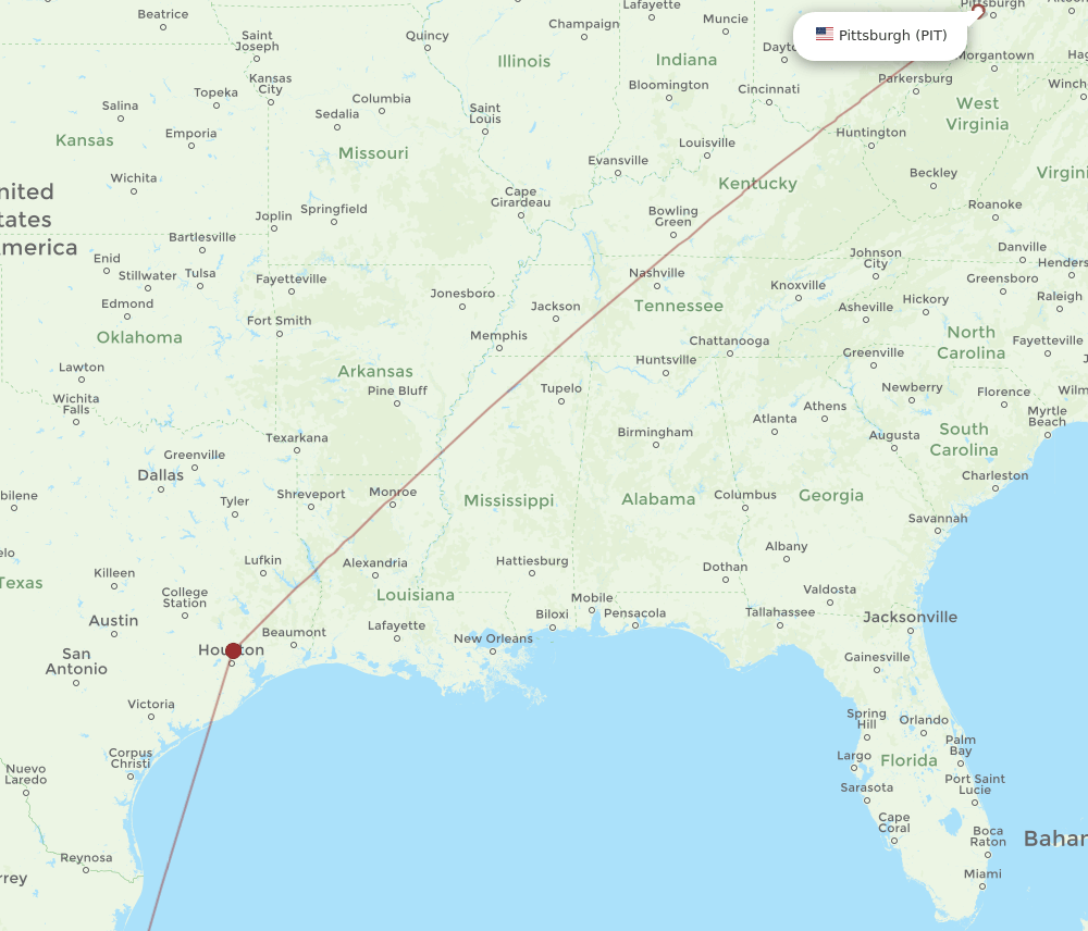 Flights from Tampico to Pittsburgh, TAM to PIT Flight Routes