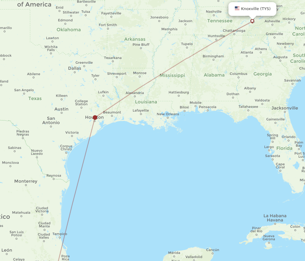Flights from Knoxville to Puebla, TYS to PBC Flight Routes
