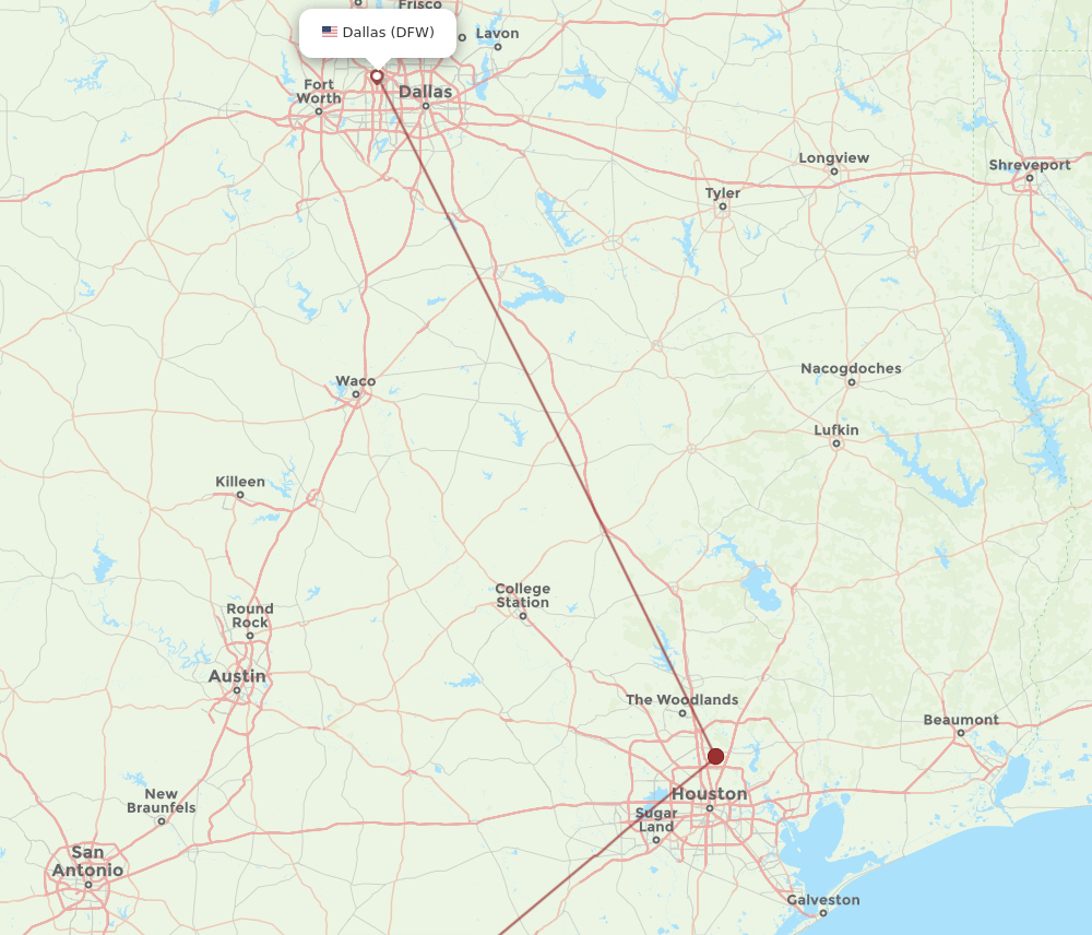 Flights from Victoria to Dallas, VCT to DFW Flight Routes