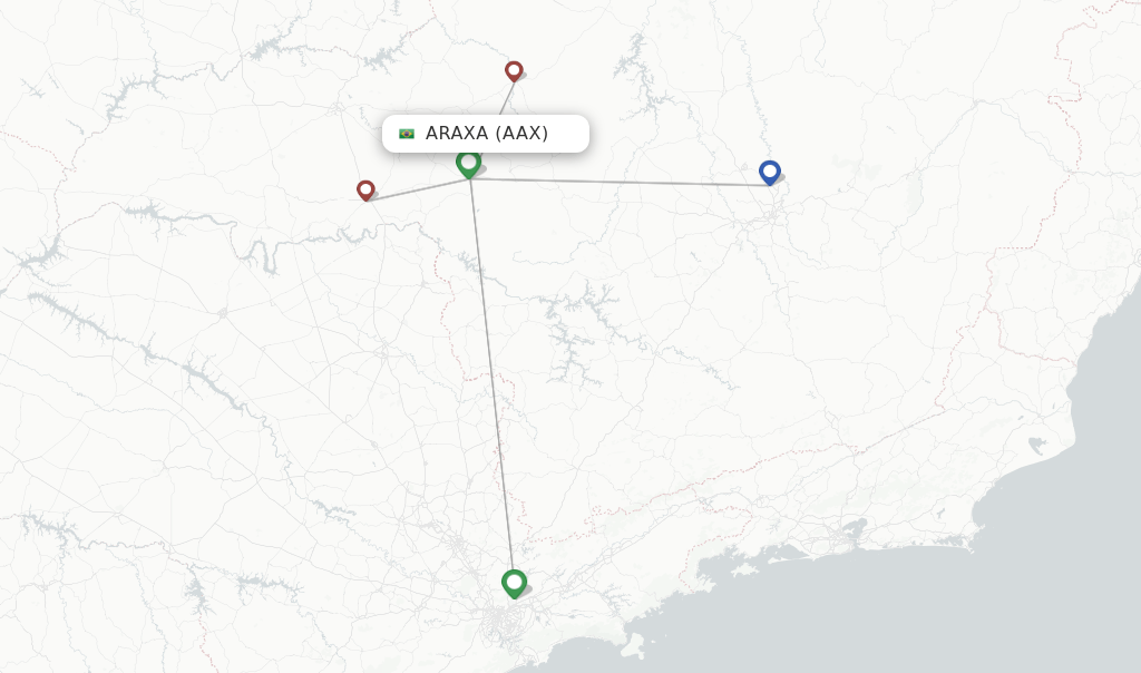 Azul flights from Araxa, AAX
