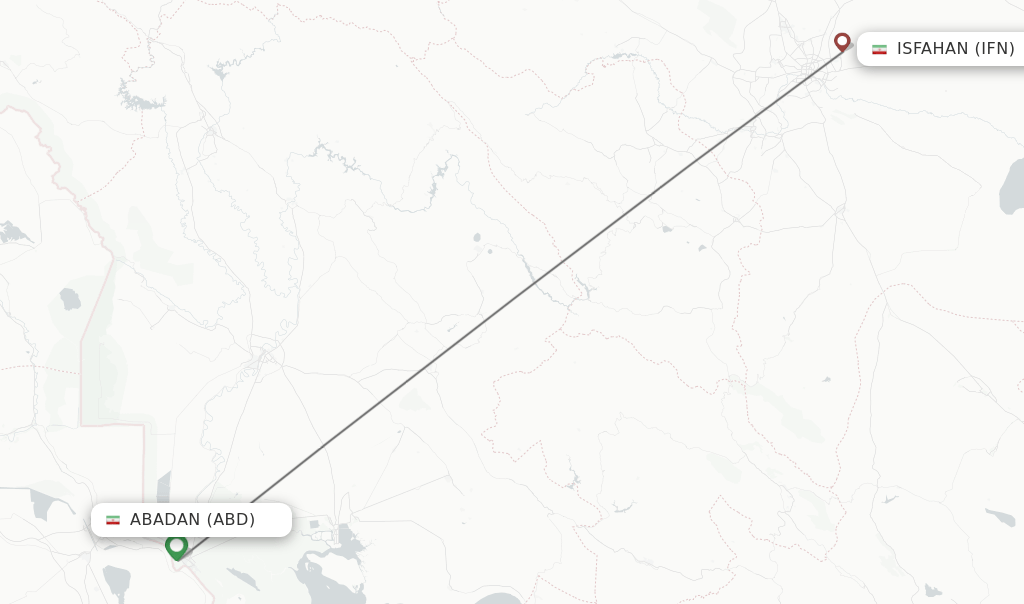 Direct (nonstop) flights from Abadan to Isfahan schedules