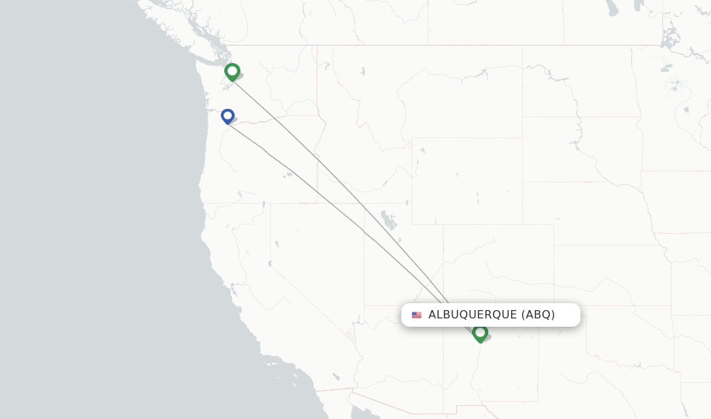 Alaska Airlines flights from Albuquerque, ABQ