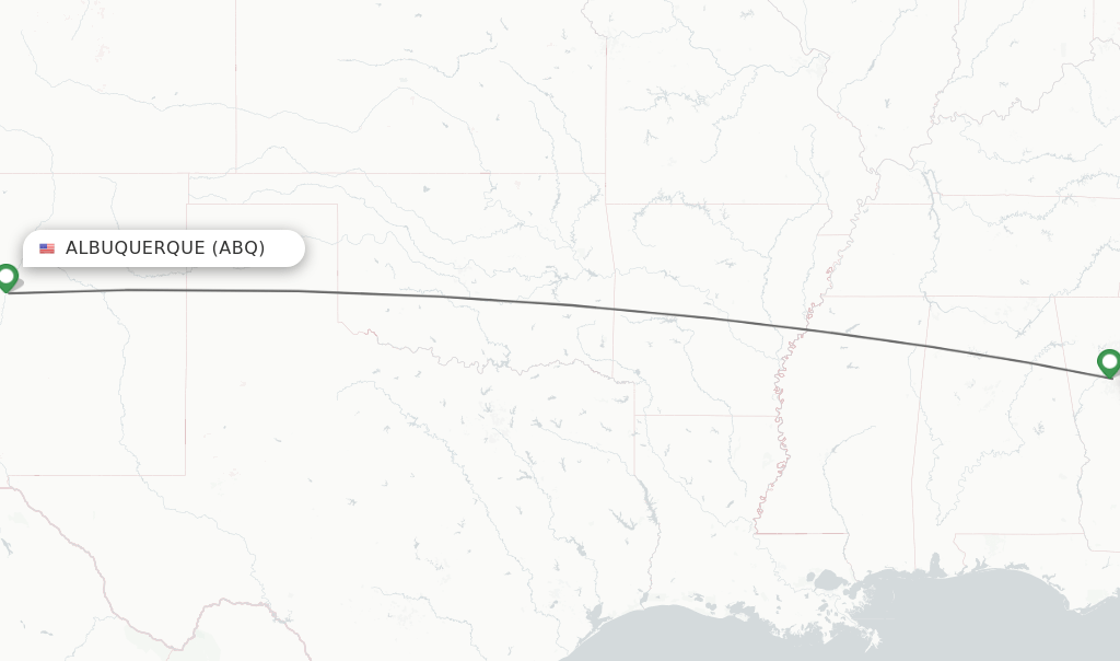 Direct (nonstop) flights from Albuquerque to Atlanta schedules