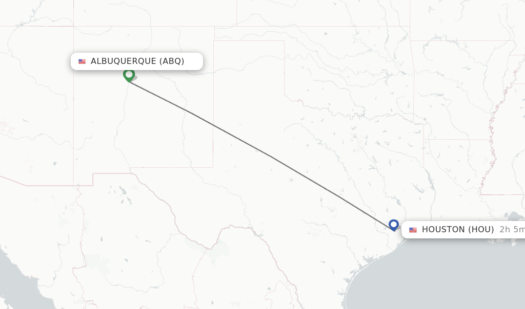 Direct (nonstop) flights from Albuquerque to Houston schedules