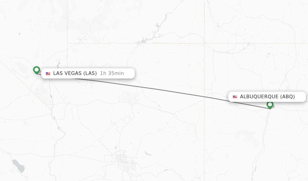 Direct (nonstop) flights from Albuquerque to Las Vegas schedules