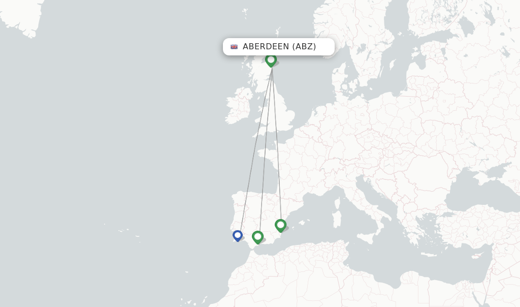 Ryanair flights from Aberdeen, ABZ