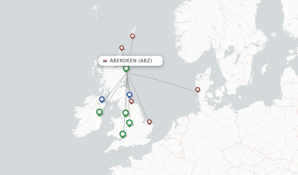 Loganair flights from Aberdeen, ABZ