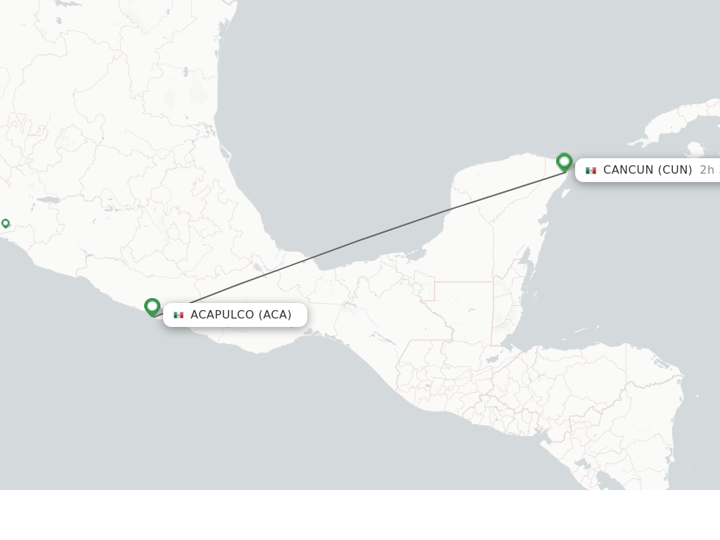 Direct (nonstop) flights from Acapulco to Cancun schedules