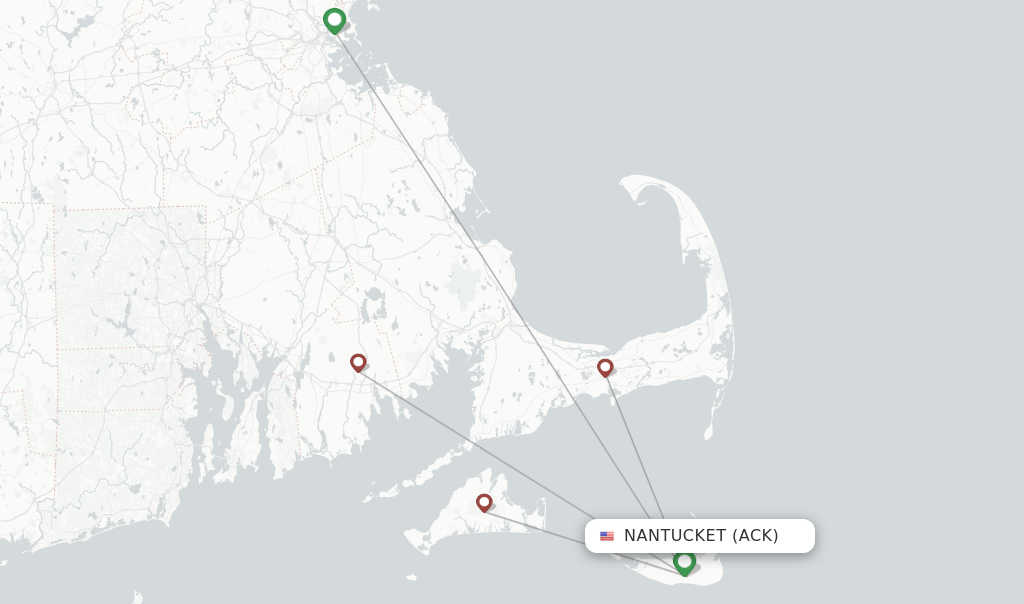 Cape Air flights from Nantucket, ACK