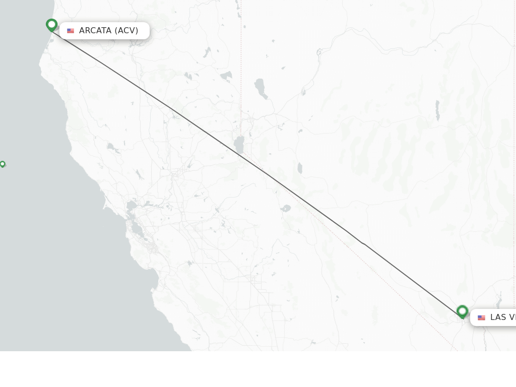 Direct (nonstop) flights from Arcata to Las Vegas schedules