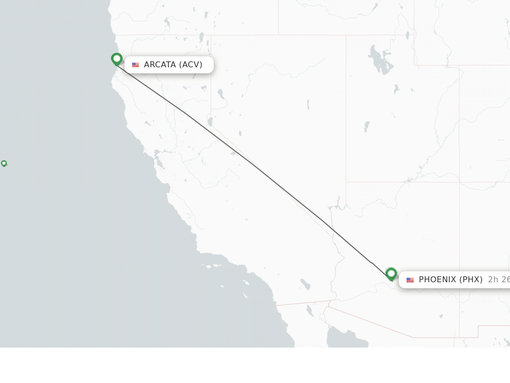 Direct (nonstop) flights from Arcata to Phoenix schedules