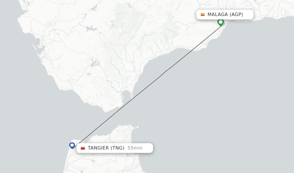 Direct (nonstop) flights from Malaga to Tangier schedules