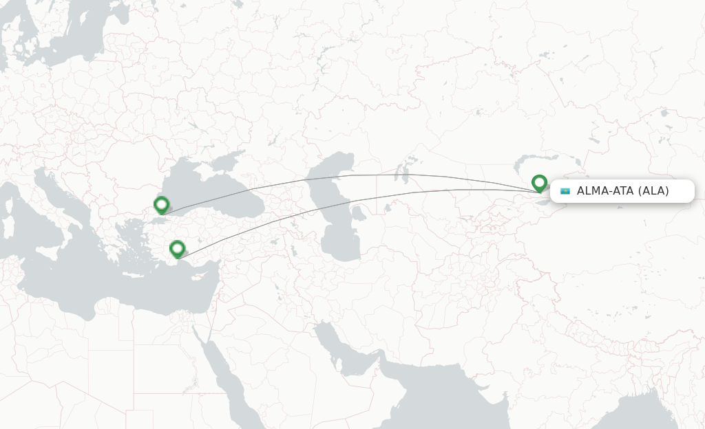Turkish Airlines flights from Almaty, ALA