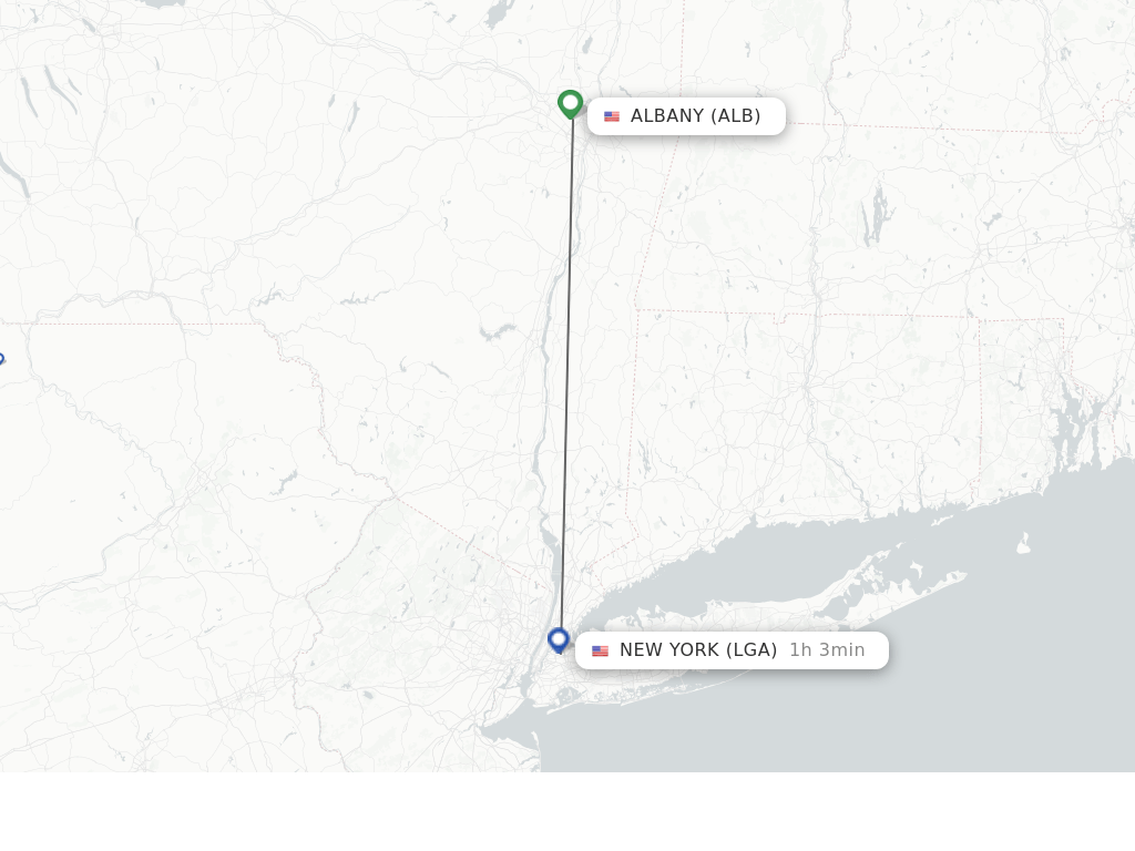 Direct (nonstop) flights from Albany to New York schedules
