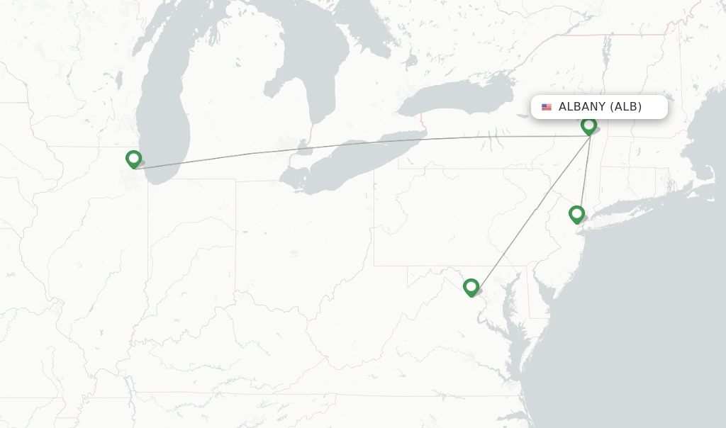 United flights from Albany, ALB