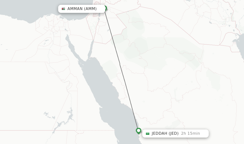 Direct (nonstop) flights from Amman to Jeddah schedules