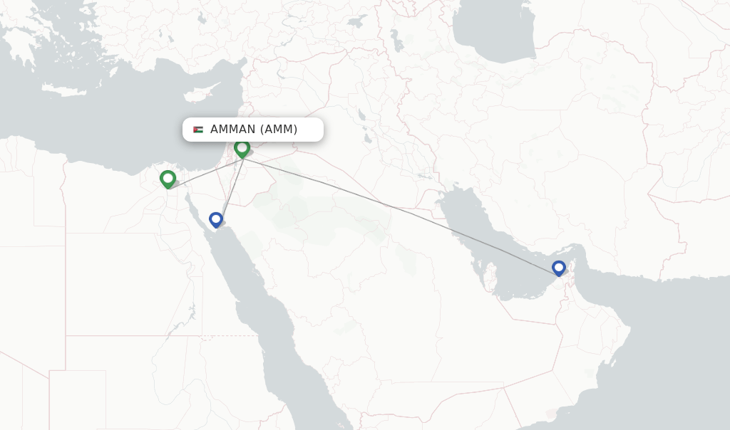 Jordan Aviation flights from Amman, AMM