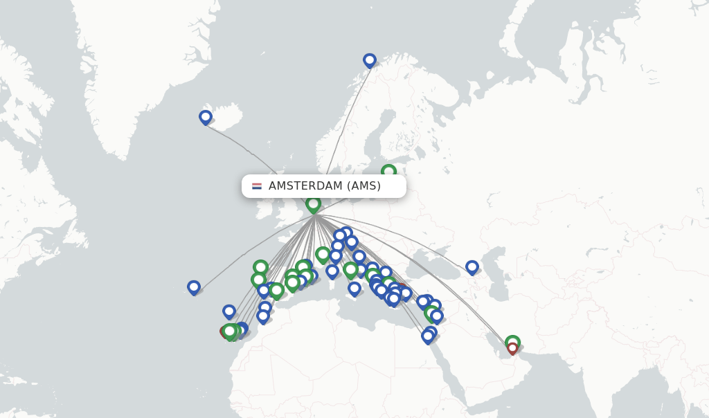Transavia flights from Amsterdam, AMS