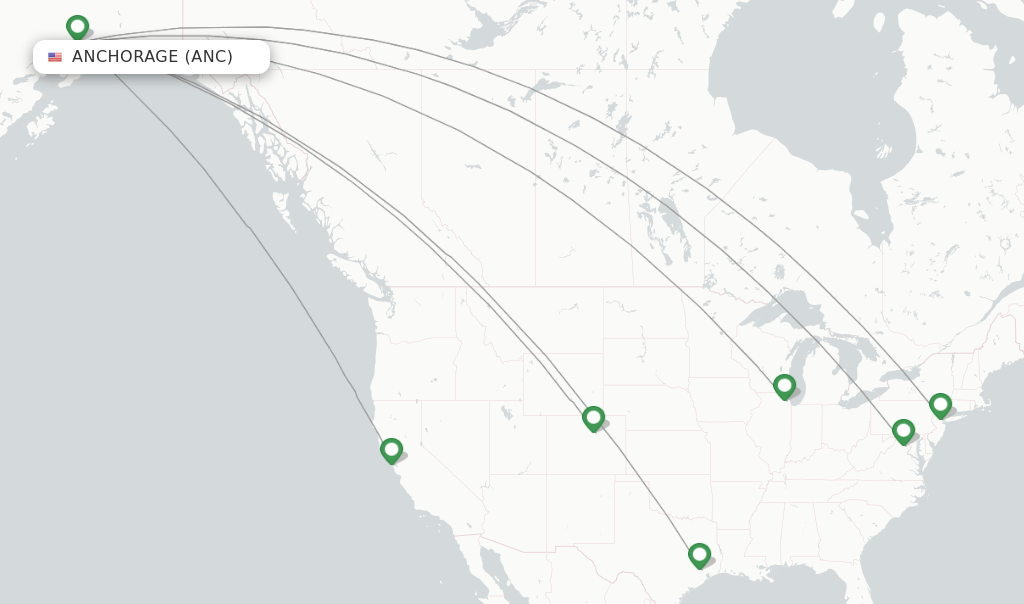 United flights from Anchorage, ANC