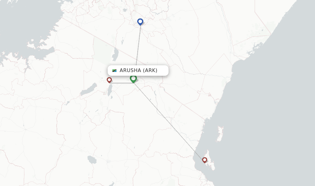 Regional Air flights from Arusha, ARK