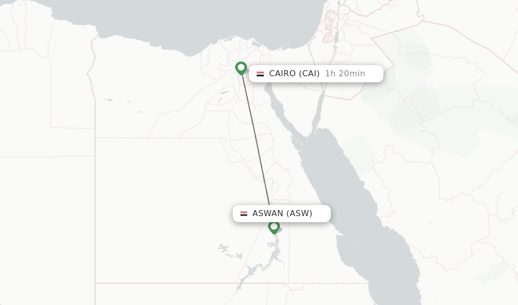 Direct (nonstop) flights from Aswan to Cairo schedules
